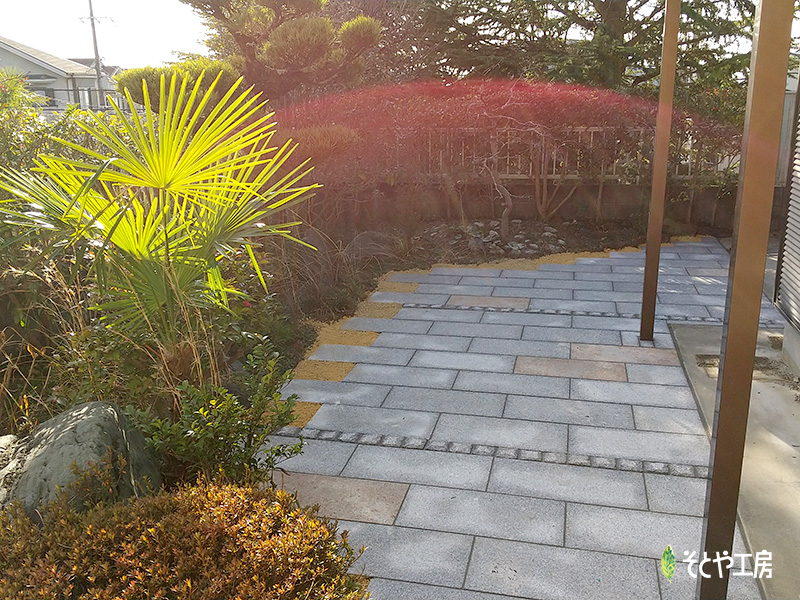 立体感のある和テイストなお庭