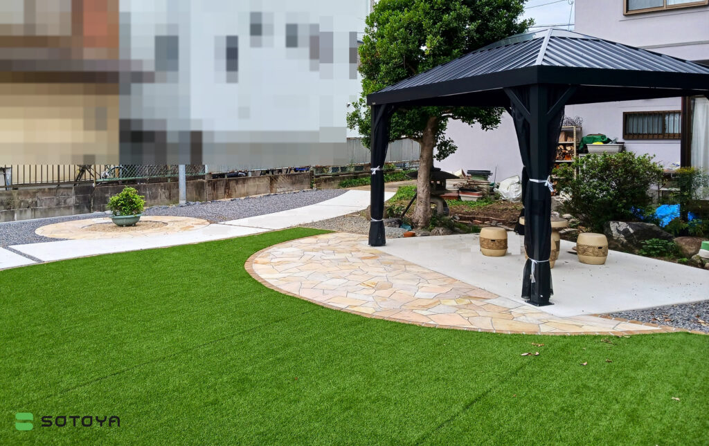 広々としたくつろげるお庭