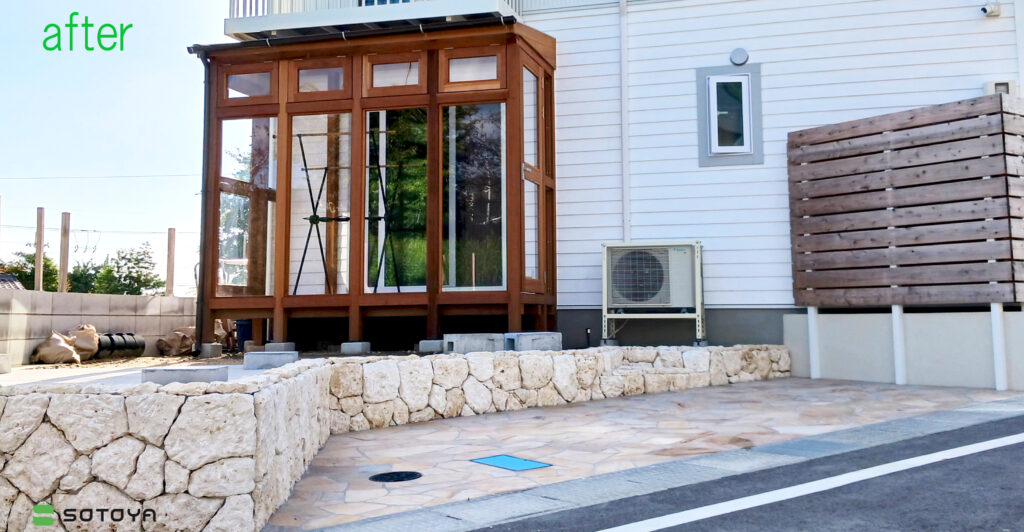 琉球を感じる駐車スペース