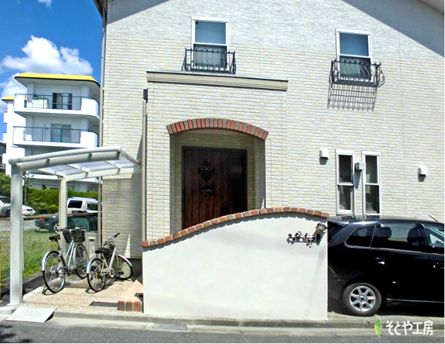 既存門柱を最大限に活用