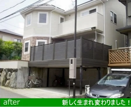老朽化したウッドデッキが・・・新しく生まれ変わりました！
