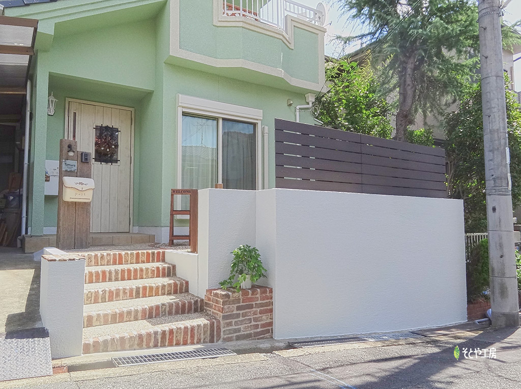 建物に合った洋風エクステリアへ（枚方市）