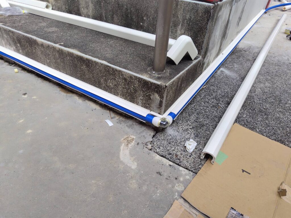 地下水から上水道への配管組み換え工事